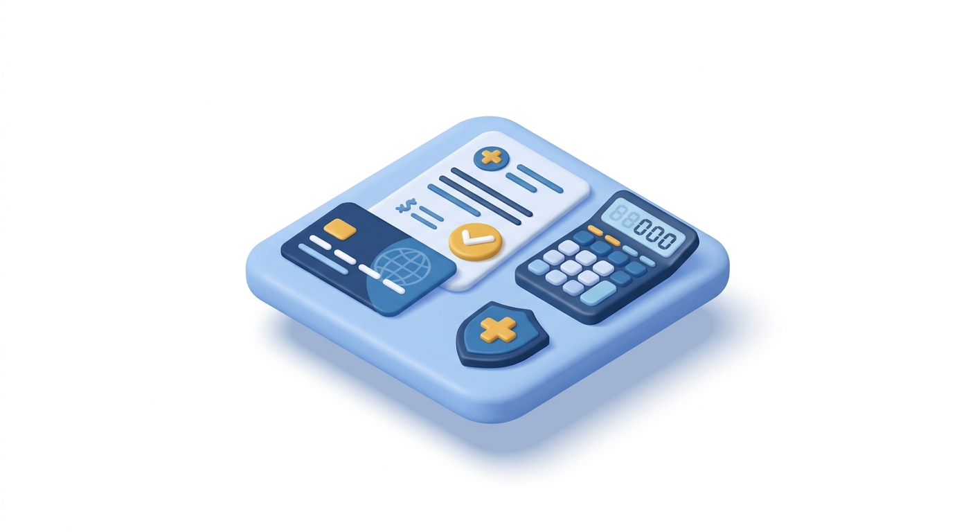 Billing & Insurance — 3D isometric illustration